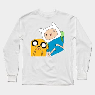 Adventure Time Finn and Jake fist bump Adventure Time Long Sleeve T-Shirt